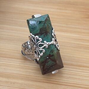 $72  Designer Estate Ring From India   Sterling   Size 8 & 1/4   Marked ? 925 IN